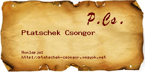 Ptatschek Csongor névjegykártya